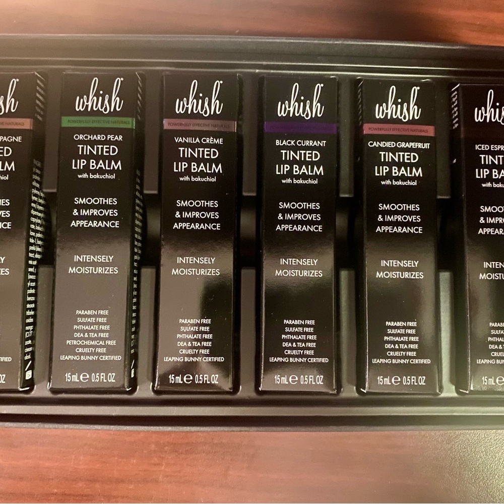 Whish Tinted Lip Balm Collection - Black, Cream, Gold